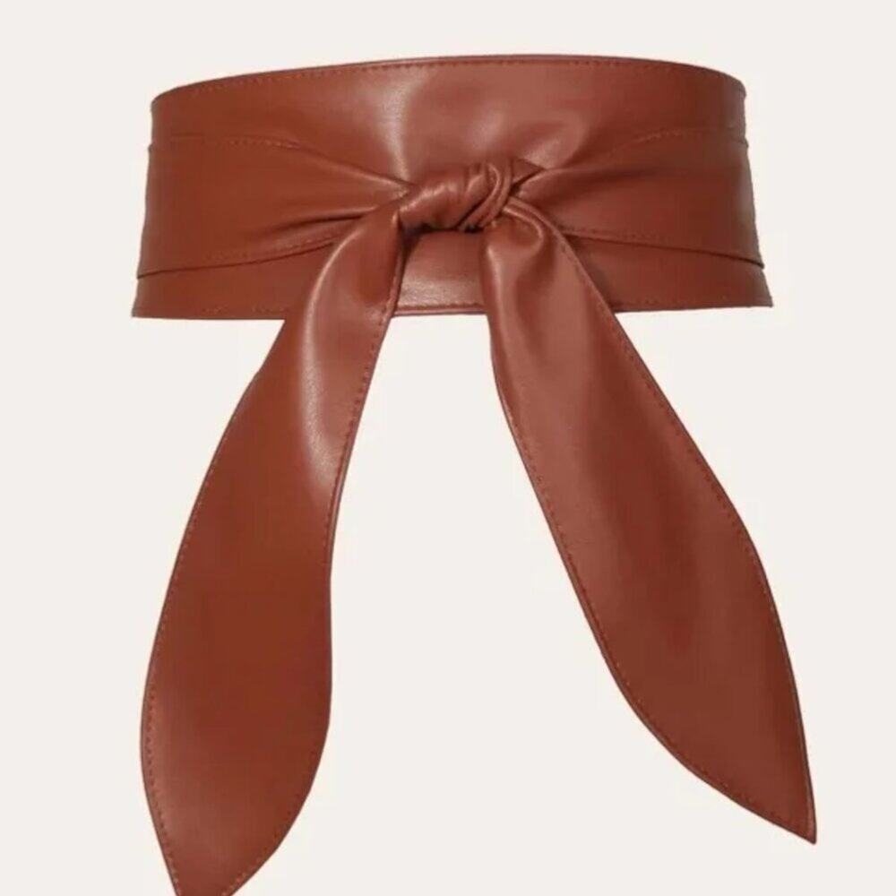 2/$30 Obi Belt Wide Wrap Around Waist Boho Gypsy Self Tie Brown Cinched Corset - Picture 3 of 10